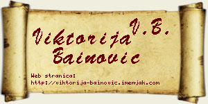 Viktorija Bainović vizit kartica